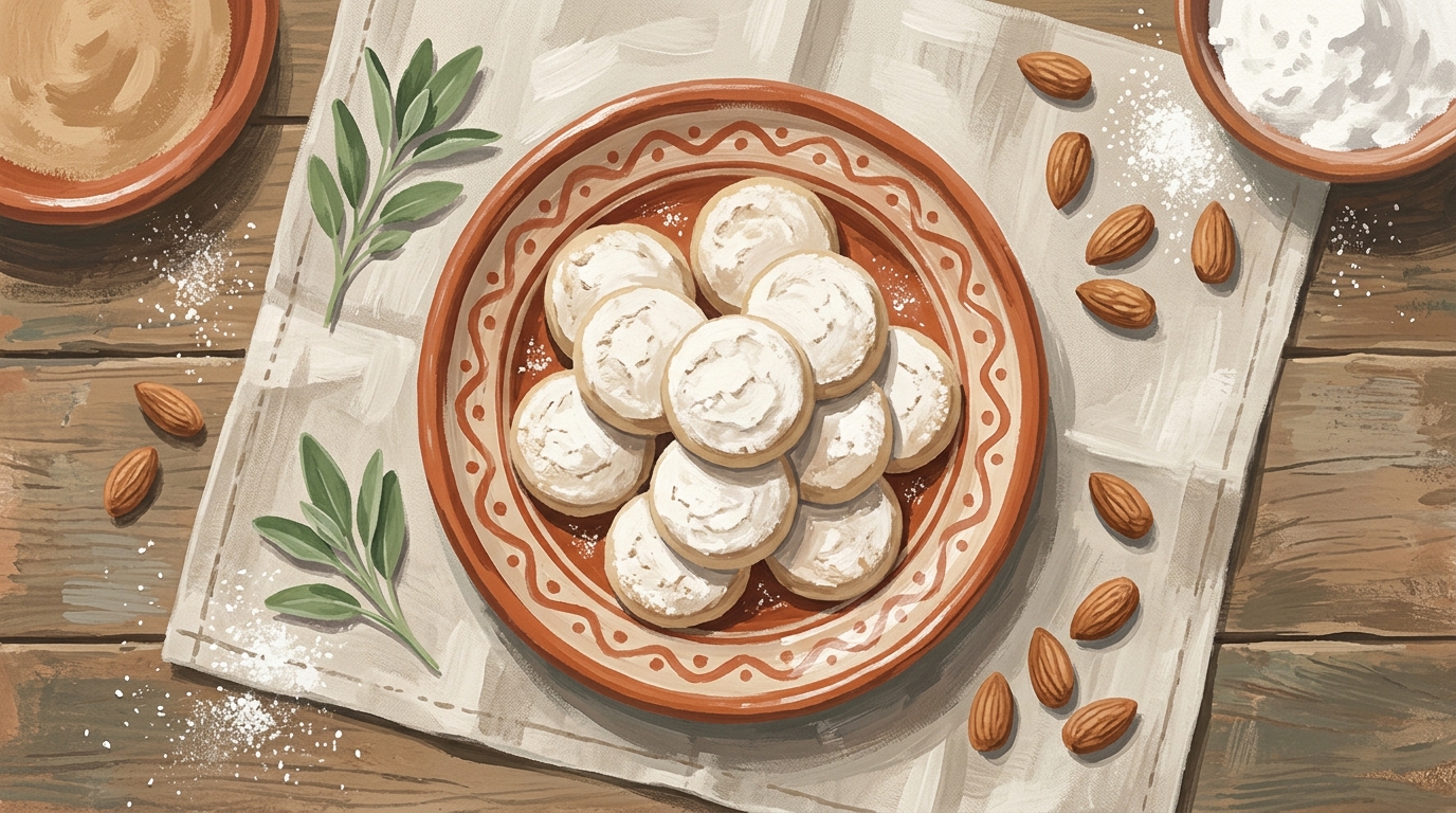 Traditional Polvorones: Andalucían Almond Shortbread