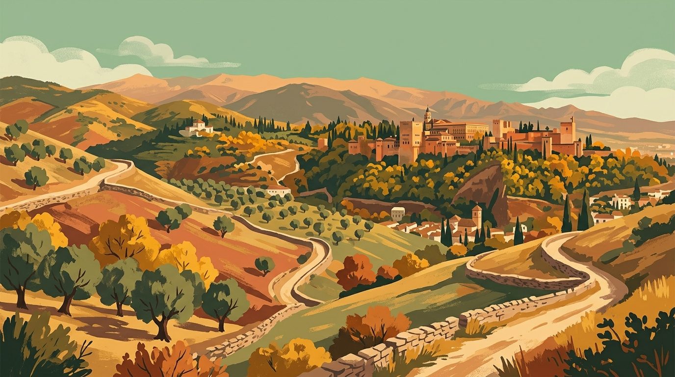 Granada in October: Gold Leaf and Mountain Air