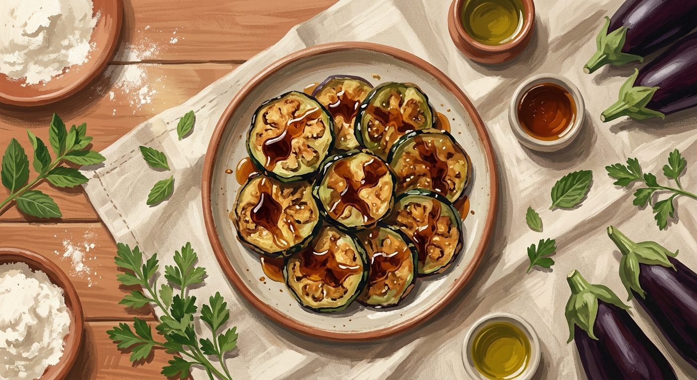 Berenjenas con Miel Recipe: Fried Aubergines with Cane Honey